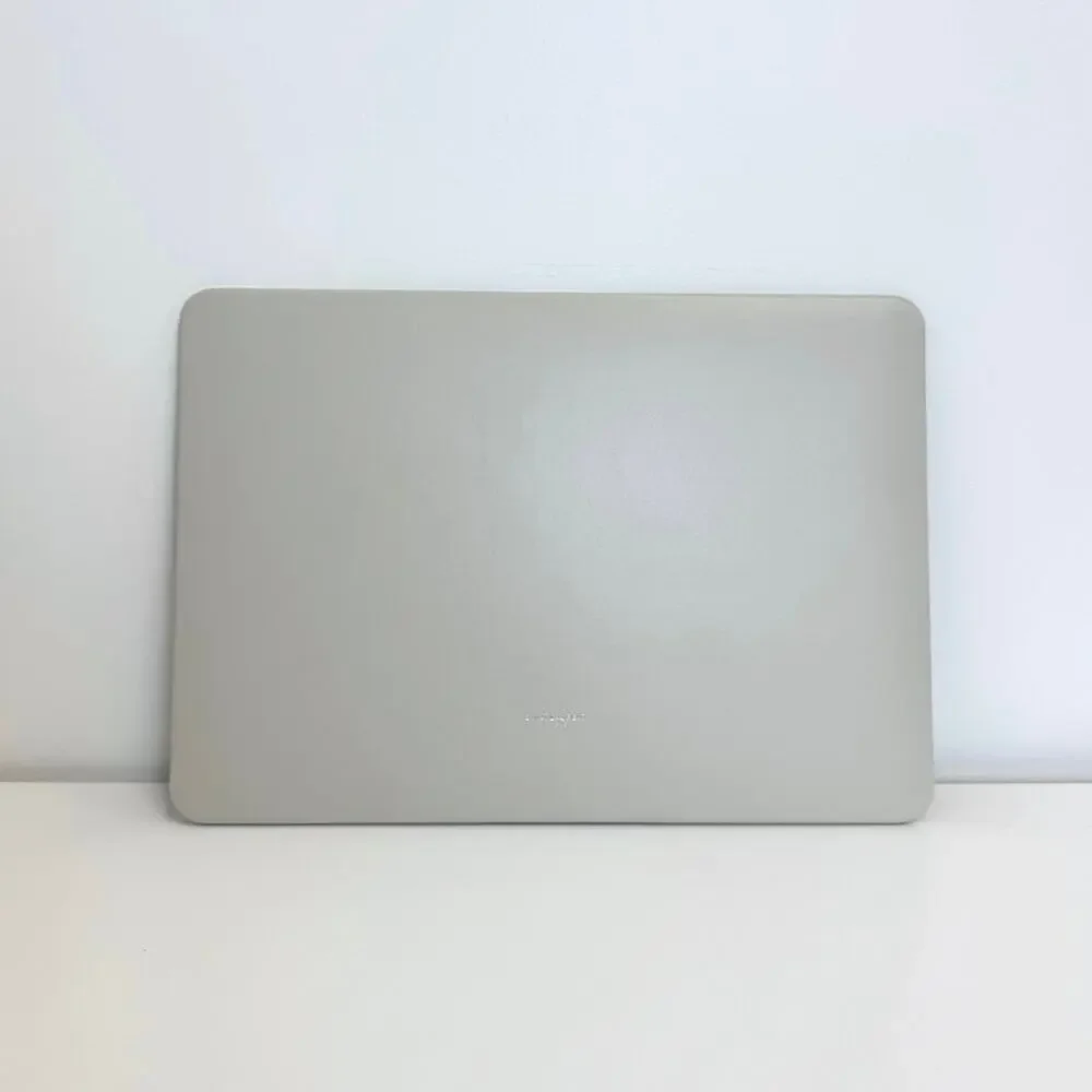 SAINT LAURENT Cream Leather MacBook Pro Case 13
